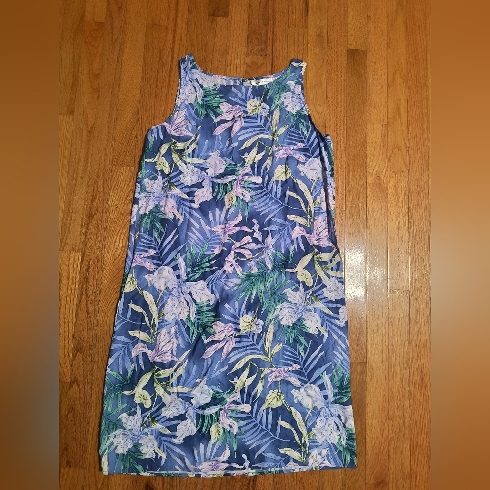 3/$10⭐ Kriss Kross Floral Summer Dress, Women's  16, Blue,Purple,Green
